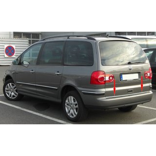 Nerezová lišta na hranu víka kufru Ford Galaxy 1995–2006 fotografie 1