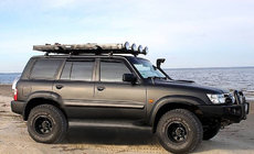 Nissan Patrol Y61 1997–2011 Deflektory oken (4 ks, SIM) fotografie 1
