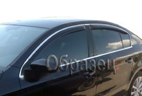 Volkswagen Touareg 2010–2018 Chromové ofuky oken (4 ks, SIM) fotografie 1