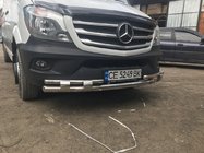 Mercedes Sprinter W906 2006–2018 Přední spodní ochranná trubka Shark (nerez) fotografie 4