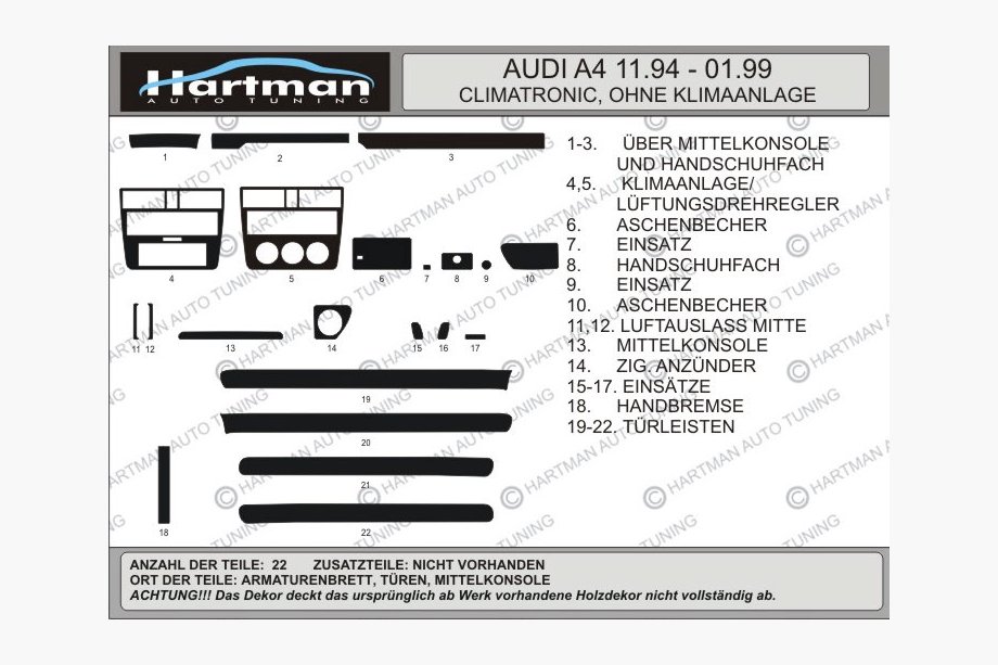 Audi A4 B5 1994–2001 Tuning interiéru (Hartman) Image