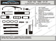 Audi 100 C3 1988–1991 Kryty palubní desky (Hartman) fotografie 1
