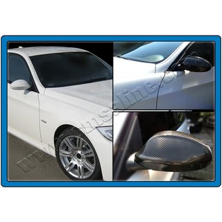 Kryty zrcátek 2005-2008 (2 ks, pravý karbon) BMW řady 3 E90/E91 2005–2011 fotografie 2