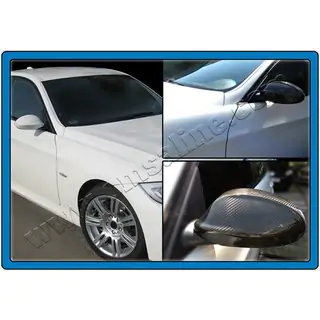 Kryty zrcátek 2005-2008 (2 ks, pravý karbon) BMW řady 3 E90/E91 2005–2011 fotografie 2
