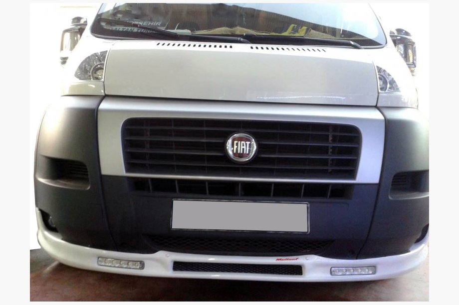 Fiat Ducato 2006–2025 Přední lip spoiler 2006-2013 (úzký s LED, k lakování) Image