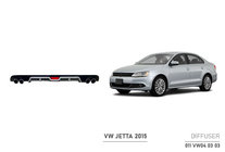 Volkswagen Jetta 2011–2018 Kryt zadního difuzoru (2014+, ABS, černý) fotografie 1