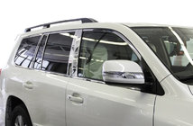 Lexus LX570/450d 2008–2022 Kompletní okenní lišty a lišty na sloupky (nerez) fotografie 15
