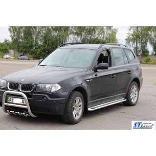 Boční nášlapy KB001 (nerez) BMW X3 E83 2003–2010 fotografie 2