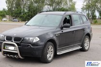 BMW X3 E83 2003–2010 Boční nášlapy KB001 (nerez) 60 mm fotografie 2