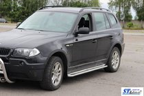 BMW X3 E83 2003–2010 Boční nášlapy KB001 (nerez) 60 mm fotografie 3