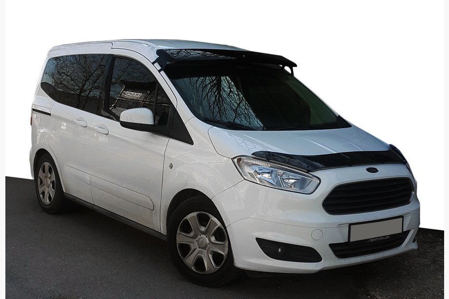 Ford Courier 2014–2023 Sluneční kšilt na čelní sklo (černý lesk, 5 mm) Image