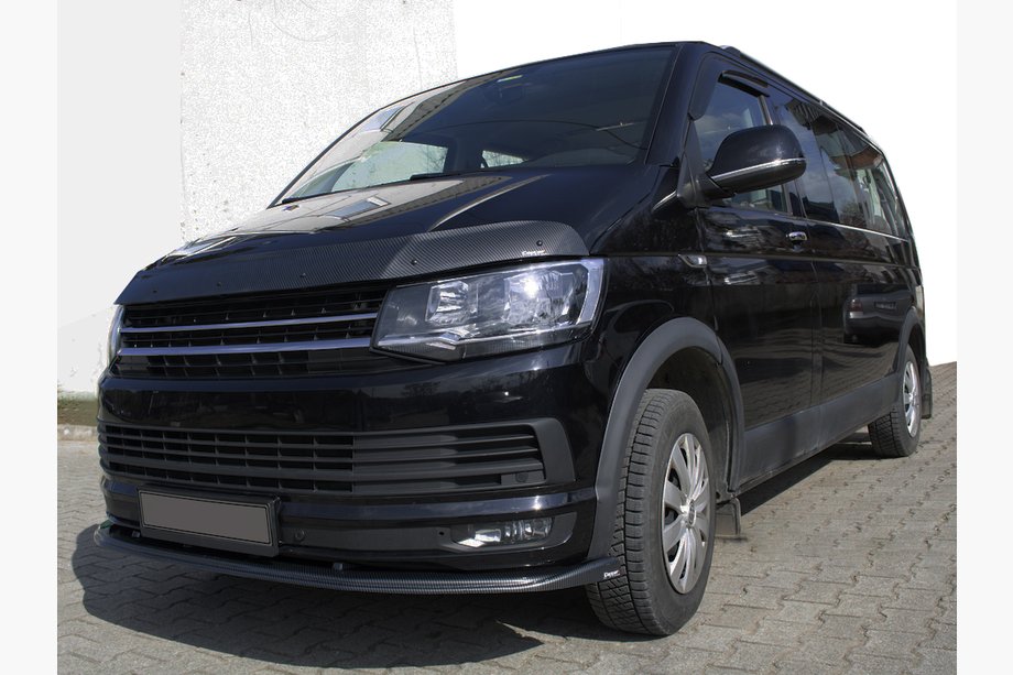 Volkswagen T6 2015–2024 Přední lip spoiler v karbonovém vzhledu 2015-2018 (ABS) Image