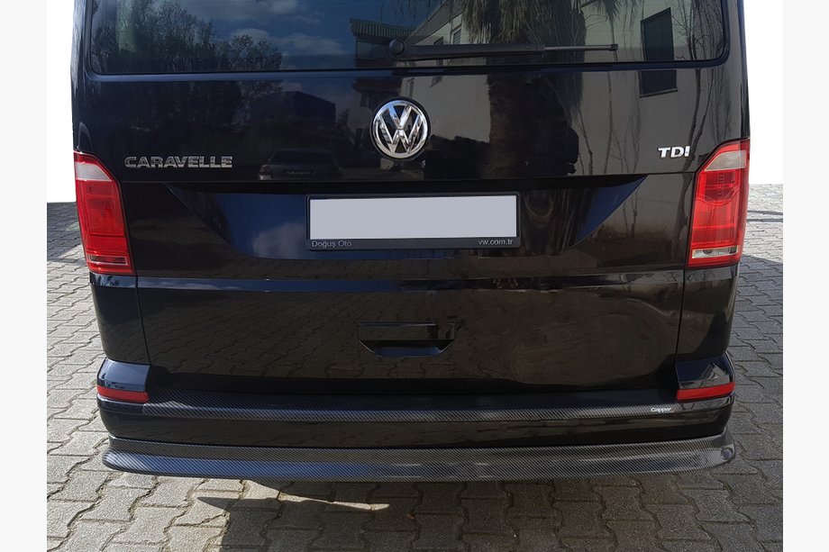 Volkswagen T6 2015–2024 Zadní lip nástavec v karbonovém vzhledu (ABS) Image