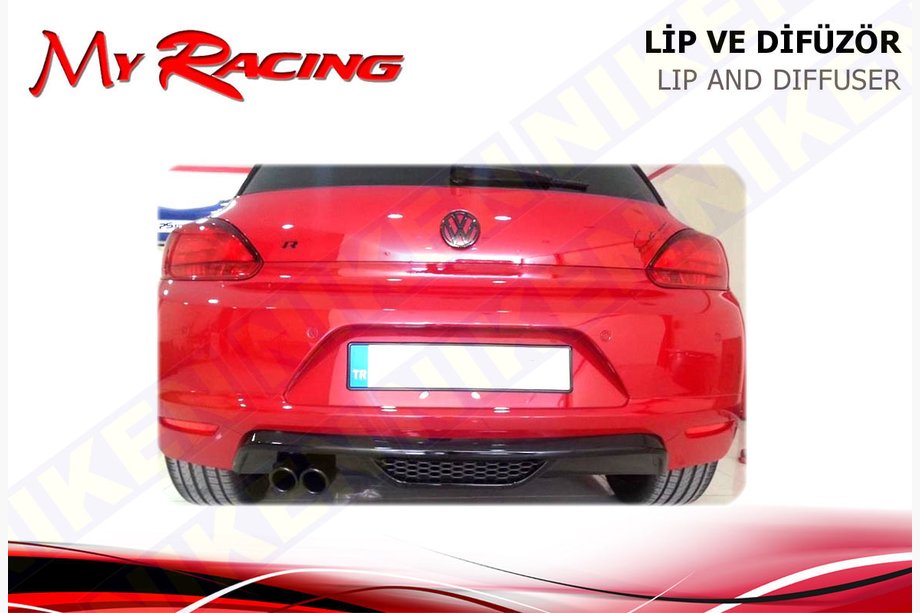 Volkswagen Scirocco 2008–2017 Kryt zadního difuzoru (ABS, černý) Image