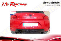 Volkswagen Scirocco 2008–2017 Kryt zadního difuzoru (ABS, černý) fotografie 1