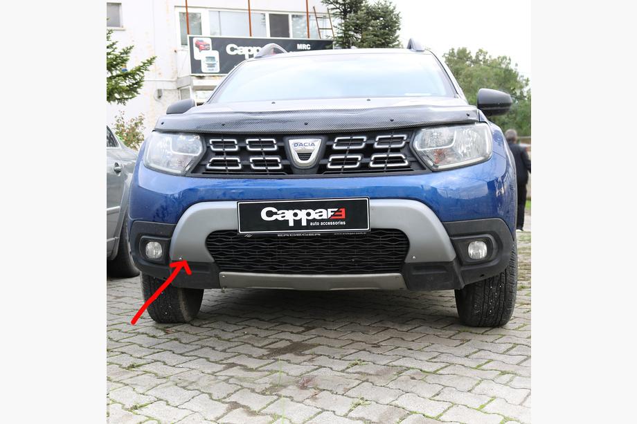 Renault Duster 2018–2024 Horní nástavec předního nárazníku (ABS, šedý) Image