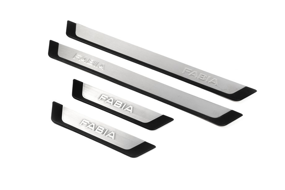 Skoda Fabia 2014–2021 Chromované kryty prahů OmsaLine-Flexill (4 ks) Image