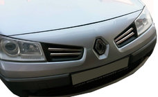 Renault Megane II 2004–2009 Nerezové lišty na masku chladiče (model 2006↗, 4 ks) OmsaLine – italská nerezová ocel fotografie 1