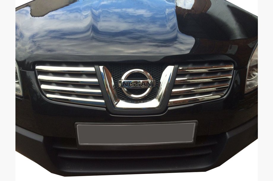 Nissan Qashqai 2007–2010 Lišty na mřížku chladiče (8 ks, nerez) OmsaLine – italská nerezová ocel Image