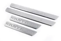 Hyundai Santa Fe 2 2006–2012 Nerezové kryty prahů Carmos V1 (4 ks) fotografie 1