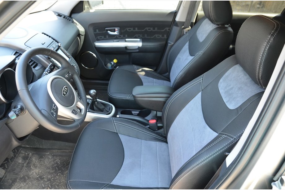 Kia Soul I 2008–2013 Autopotahy na miru Brothers Leather Style Image