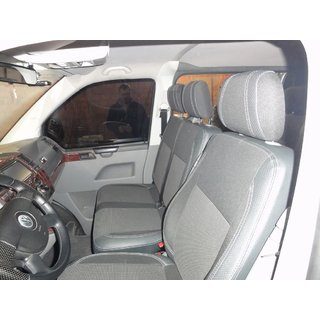 Autopotahy (eko kůže a látka, Premium) Volkswagen T5 Caravelle 2004–2010 fotografie 2