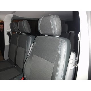 Autopotahy (eko kůže a látka, Premium) Volkswagen T5 Caravelle 2004–2010 fotografie 1