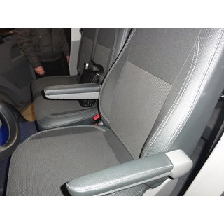 Autopotahy (eko kůže a látka, Premium) Volkswagen T5 Caravelle 2004–2010 fotografie 3