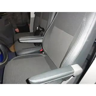 Autopotahy (eko kůže a látka, Premium) Volkswagen T5 Caravelle 2004–2010 fotografie 3