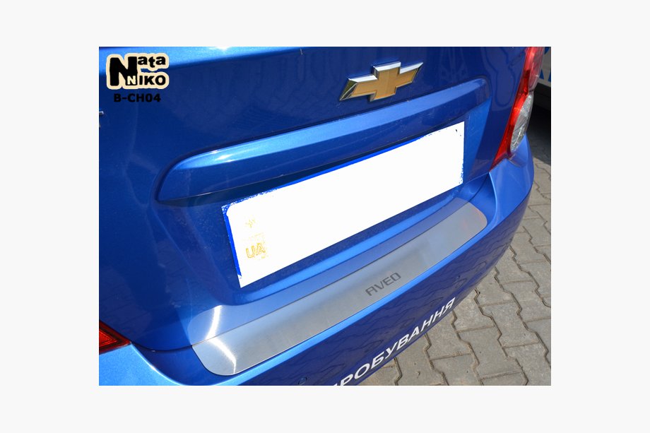 Chevrolet Aveo T300 2011–2020 Ochranná lišta zadního nárazníku Nathaniko (nerez) Image