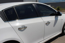 Chevrolet Cruze 2009–2015 Okenní lišty (nerez) HB, Carmos - turecká ocel fotografie 1