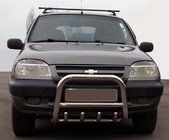 Chevrolet Niva 1998–2020 Nerezový přední ochranný rám QT006 fotografie 2