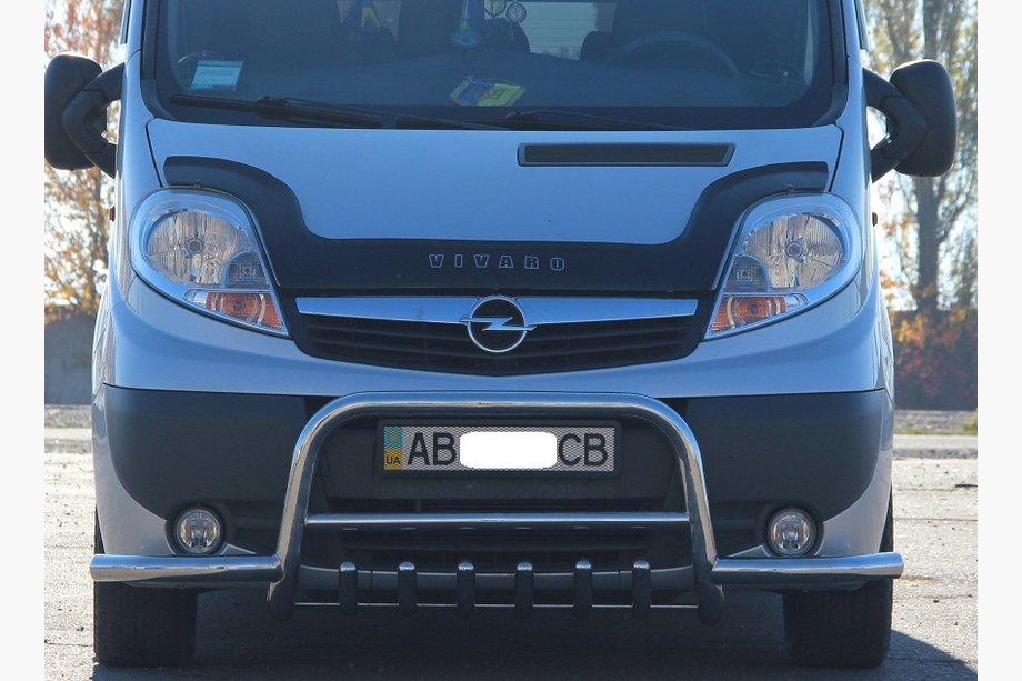 Opel Vivaro 2001–2015 Přední ochranný rám WT003-Plus (nerez) Fotografie 2