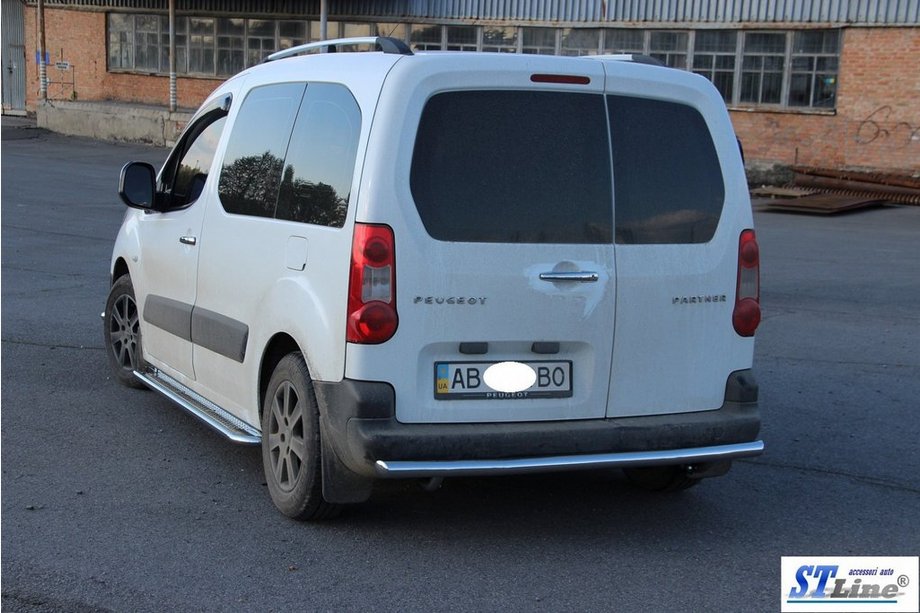 Peugeot Partner Tepee 2008–2018 Zadní ochranný rám AK002 (nerez) Fotografie 3
