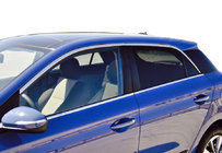 Hyundai I-20 2014–2020 Kompletní rámečky oken (10 ks, nerez) fotografie 1