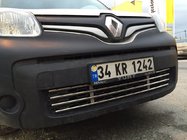 Renault Kangoo 2008–2020 Celistvá mřížka do nárazníku (nerez) fotografie 6