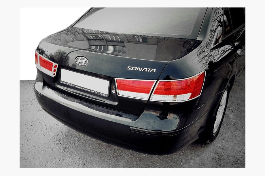 Hyundai Sonata NF 2004–2009 Chromové kryty brzdových světel (2 ks, plast) Image