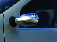 Renault Logan I 2005–2008 Kompletní kryty zrcátek (2 ks) Carmos - Chromovaný plast fotografie 5