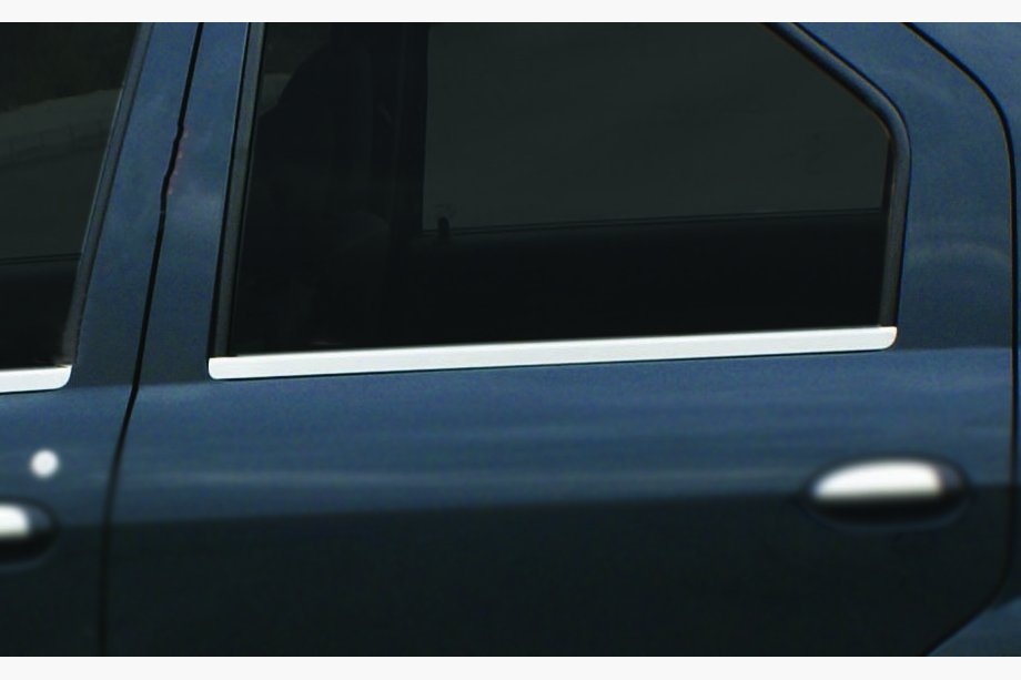Renault Logan I 2005–2008 (Carmos) Nerezové okenní lišty Image