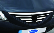 Dacia Logan MCV 2004–2014 Nerezové kryty na přední masku fotografie 1