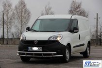Fiat Doblo II 2010–2022 Přední ochranný rám ST016-3 (nerez) 42/42 mm fotografie 2