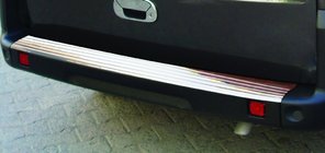 Fiat Doblo I 2005–2010 Nerezové lišty na zadní nárazník OmsaLine Lesklá fotografie 2