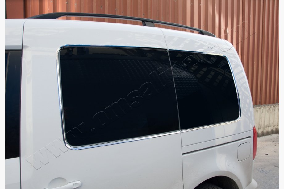 Volkswagen Caddy 2004–2010 Lišty okolo zadních oken (12 ks, nerez) Image