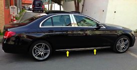 Mercedes E-class W213 2016–2023 Chromované kryty dveřních lišt typ 1 (4 ks, nerez) fotografie 1