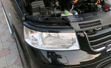Volkswagen T5 Multivan 2003–2010 Mračítka na světlomety (2 ks, plast, černá) Matná černá fotografie 3