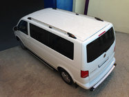 Volkswagen T5 2010–2015 Chromované střešní ližiny DORA (kovové uchycení) fotografie 1