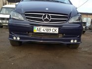 Mercedes Vito W639 2004–2014 Lip spoiler předního nárazníku pro 4 světlomety (k lakování) fotografie 3