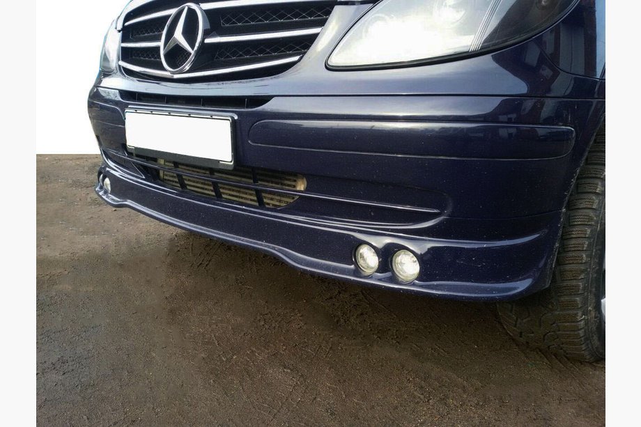 Mercedes Vito W639 2004–2014 Lip spoiler předního nárazníku pro 4 světlomety (k lakování) Image