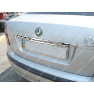 Chromová lišta nad SPZ (nerez) Skoda Octavia II A5 2006–2010 fotografie 1