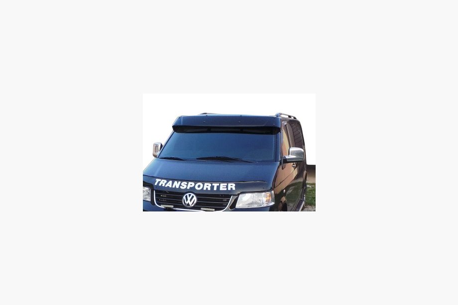 Volkswagen T5 Transporter 2003–2010 Sluneční kšilt na čelní sklo (černý lesk, 5 mm) Fotografie 2
